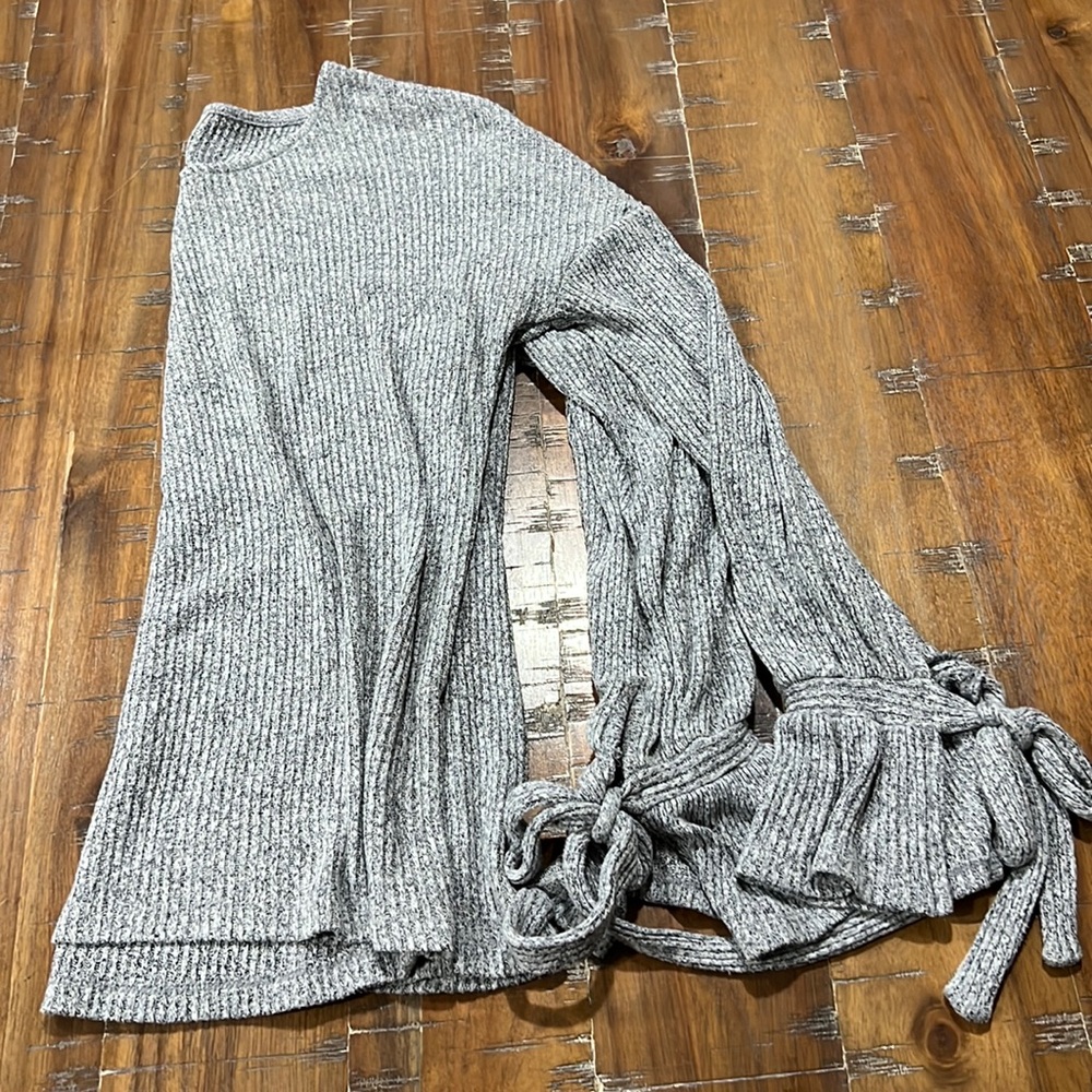 Lucky Brand Long Sleeve Top with Ties at Wrists